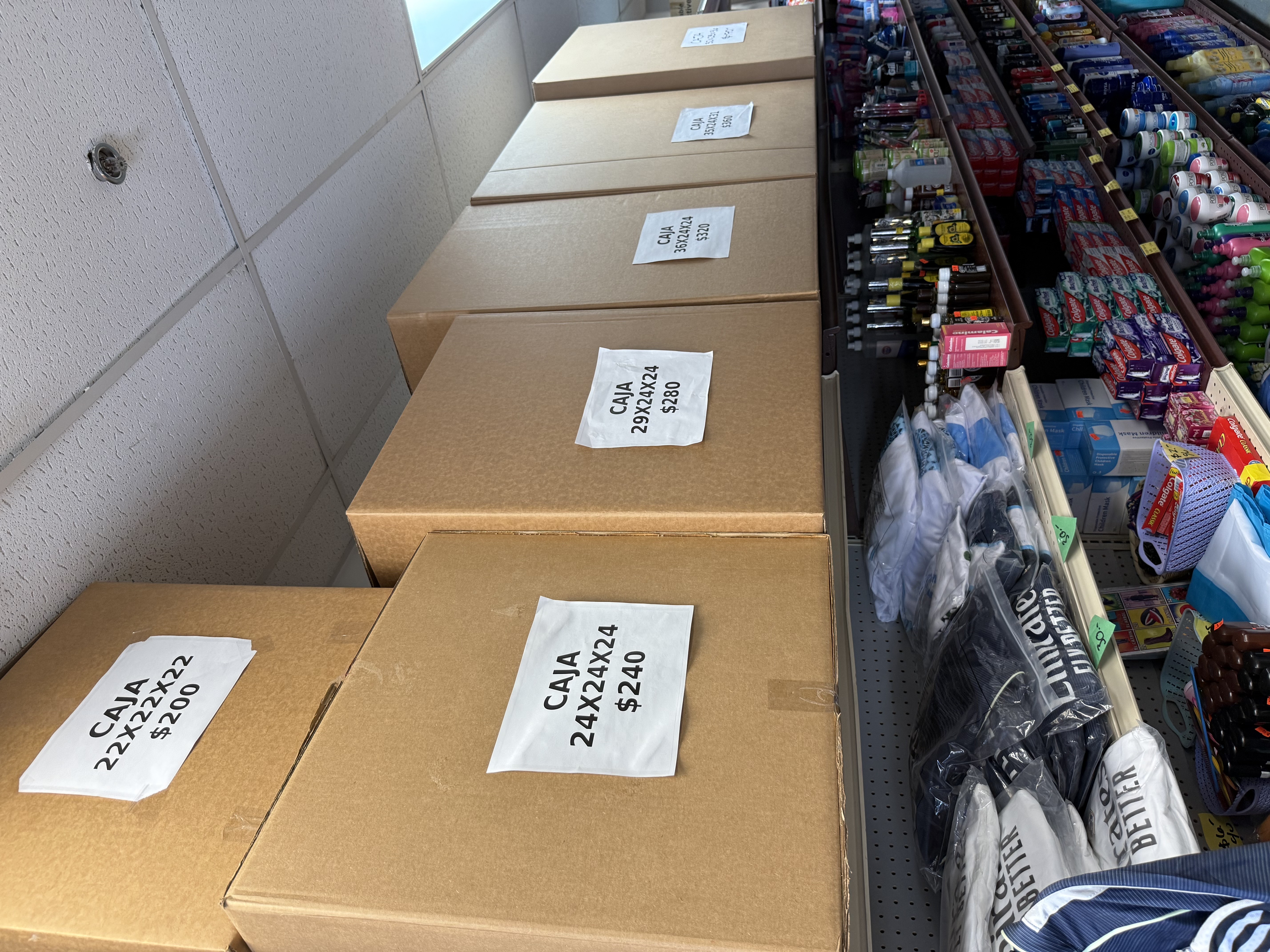 Cajas disponibles en Verapaz Express
